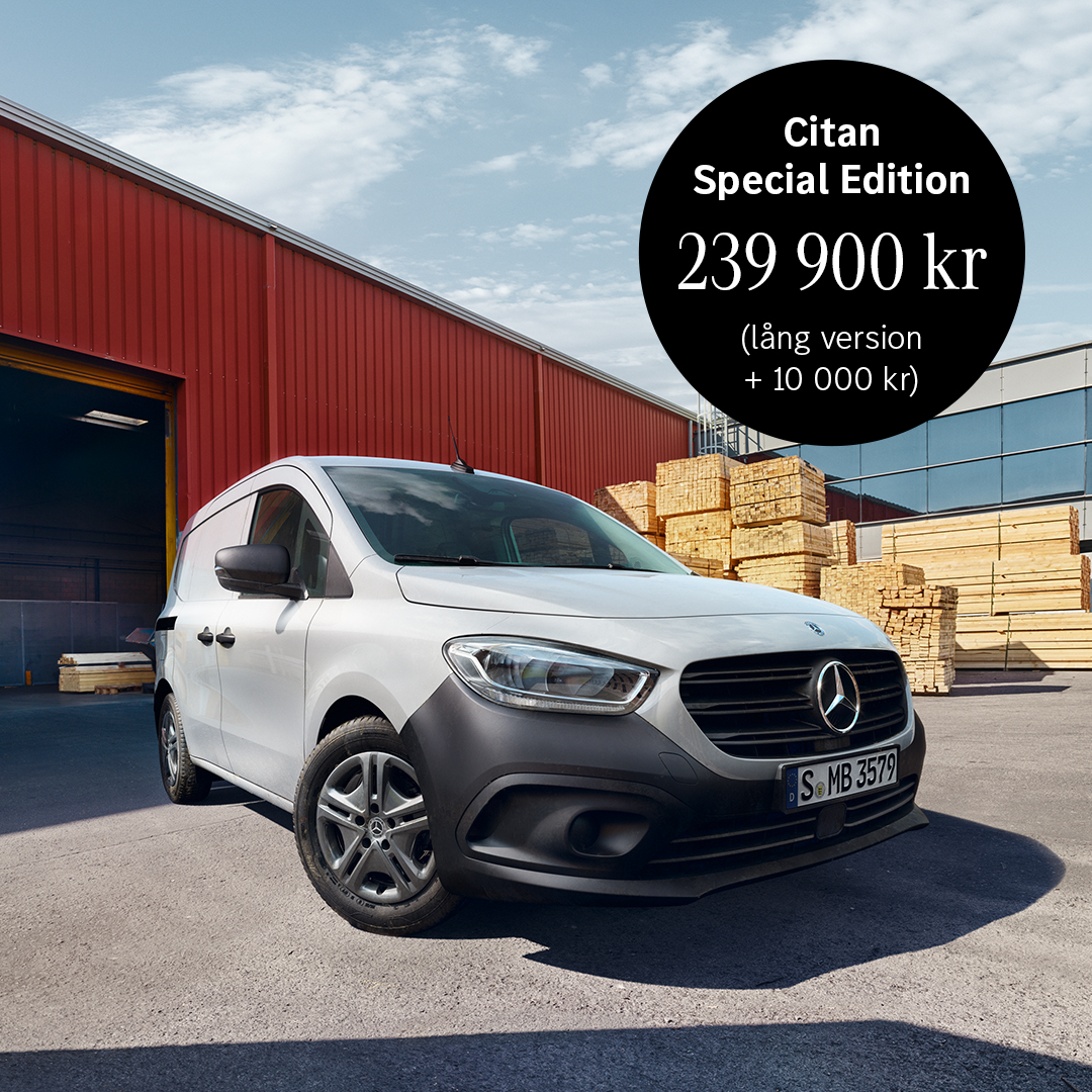 Citan Special Edition på gårde till en bygghandel